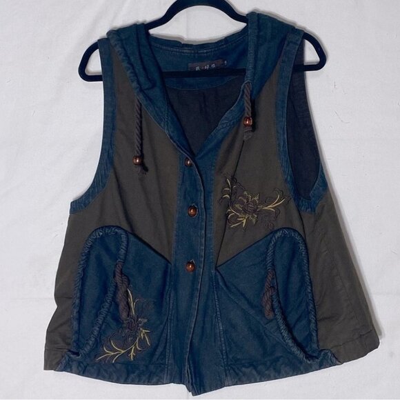 Artisanal Unique Embroidered Vest XXL - Picture 15 of 15